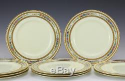 10pc Tiffany & Co. Porcelain Royal Cauldon Dinner Plates. Hand painted floral