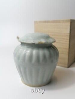 10th century Chinese Song dynasty Qingbai porcelain lotus leaf Jar with cover