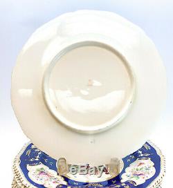 16 Derby England Porcelain Hand Painted Dinner Plates, circa 1820. Florals
