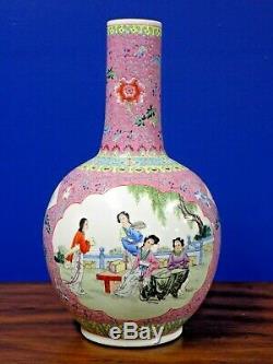 17 Vintage Chinese Porcelain Famille Rose Hand Painted Vase Asian Oriental