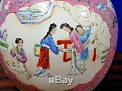 17 Vintage Chinese Porcelain Famille Rose Hand Painted Vase Asian Oriental