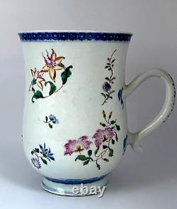 1736-1795 Chinese Export Famille Rose Tankard Cup Qing Dynasty Qian Long