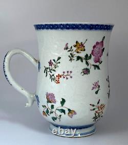 1736-1795 Chinese Export Famille Rose Tankard Cup Qing Dynasty Qian Long