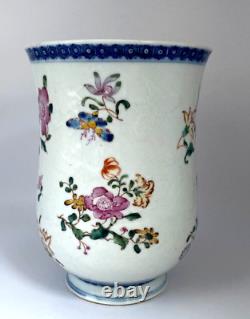 1736-1795 Chinese Export Famille Rose Tankard Cup Qing Dynasty Qian Long