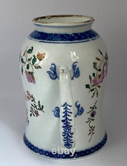 1736-1795 Chinese Export Famille Rose Tankard Cup Qing Dynasty Qian Long