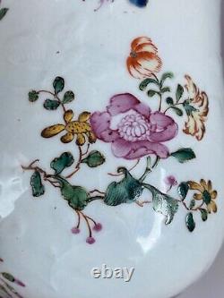 1736-1795 Chinese Export Famille Rose Tankard Cup Qing Dynasty Qian Long