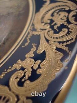 1753 Sevres Vincennes gilt raised gold cabinet plate signed' Dumas' by artist