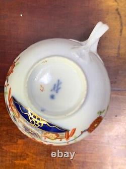 1774 Antique German Meissen Tischchenmuster Imari Hand-Painted Porcelain Tea Cup