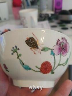 17th-20th Century Antique Chinese porcelain Floral pastel bowl Hand Painted