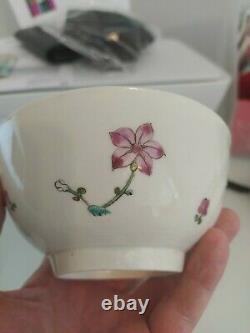 17th-20th Century Antique Chinese porcelain Floral pastel bowl Hand Painted
