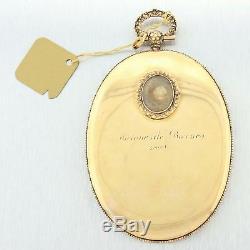 1899s Antique Victorian 14k Gold Hand Painted Porcelain Necklace Pendant B9