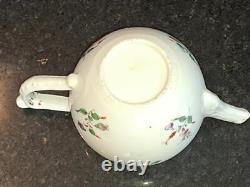 18th C Chinese Meissen Style Famille Rose Bullet Shaped Teapot Wishbone Handle