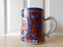 18th Century Chinese Famille Rose export Large Figural Tankard/Mug