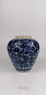 18th century Qing Dynasty Chinese Kangxi blue and white jar