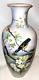 1920's Japanese Hand Painted Noritake Porcelain Vase 15 Bird And Blossom