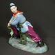 1960 China Republic Jingdezhen Porcelain Figurine Chinese Warrior W Sword Statue