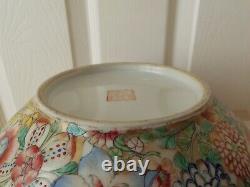 19th/20th Century Chinese Famille Rose Mille Fleurs Large Bowl/Brush Bowl, Marked