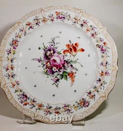 19th C. Helena Wolfsohn Dresden Hand Painted Porcelain Charger 12 inch