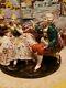 19th C. Volkstedt Dresden Italy Porcelain Seeting Couple, Hand Painted Massive
