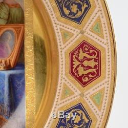 19th C. Vienna Handpainted Porcelain Cabinet Plate Semiramis