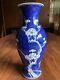 19th Century Antique Chinese Blue And White Vase Prunus Blossom 10