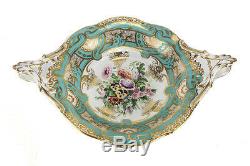 19th Century English Hand Painted Porcelain 11 Piece Dessert Service for Nine