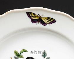 19th Century Meissen Porcelain Hand-painted Rothschild Plate Bird & Insect 9.5