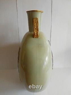 19th Century Royal Worcester Moon Flask In Japanese Style Painted With Ducks