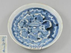 19th Chinese QING Dehua Kiln VIETNAMESE Blue and White Porcelain Tea Tray Plate