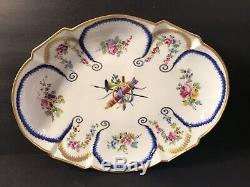 2 Antique Sevres Porcelain Plate Cabinet/ Hand Painted/ France C. 1890/ 2 L Mark