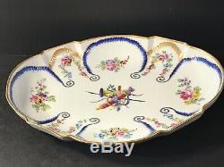 2 Antique Sevres Porcelain Plate Cabinet/ Hand Painted/ France C. 1890/ 2 L Mark