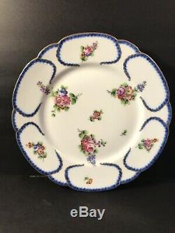 2 Antique Sevres Porcelain Plate Cabinet/ Hand Painted/ France C. 1890/ 2 L Mark