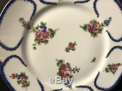 2 Antique Sevres Porcelain Plate Cabinet/ Hand Painted/ France C. 1890/ 2 L Mark