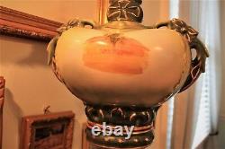 2 Vintage George and Martha Washington Porcelain Hand painted Table Lamps