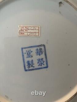 2 x antique 18th C original Chinese blue and white porcelain plates Danish king