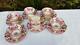 20 X Antique English Porcelain Hand Painted Pink Roses & Gold