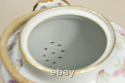 20th Vtg FINE Chinese PRC Fencai HUNDRED BUTTERFLY Large Porcelain Teapot