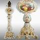 28.35 Tall Rare Hand Painted French Porcelain Lamp, Late19th To Early 20th