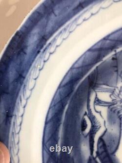 3 Qianlong Period Blue & White Plates 22 cm Long/Wide