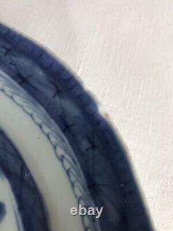 3 Qianlong Period Blue & White Plates 22 cm Long/Wide