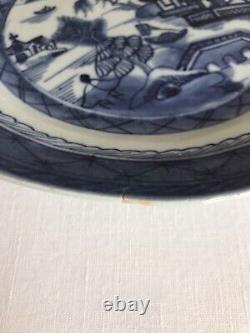 3 Qianlong Period Blue & White Plates 22 cm Long/Wide