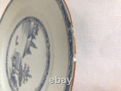 5 Qianlong Period Blue & White Plates 22.8 cm Long/Wide- A/F