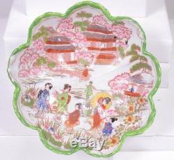 56 Pieces of Antique Hand-painted Japanese Kutani Porcelain China Geisha Motif