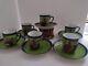 6 Antique Hand Painted Victoria Schmidt &co Austria, Murphy- Coffee Cups Saucers