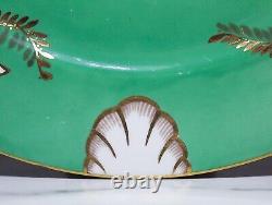 6 Antique Vintage RADFORDS Fenton Hand Painted Floral Green Porcelain Plates