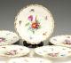 8pc Richard Klemm Dresden Porcelain Hand Painted Floral Plates Twist Fluted Rims