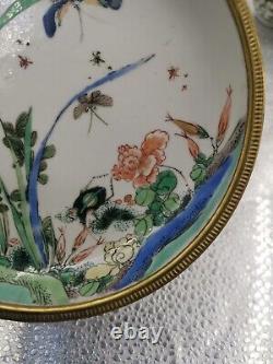 A Beautiful Chinese Kangxi FAMILLE VERTE Porcelain Plate With 19th Century
