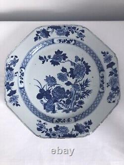 A Chinese Qianlong period Blue and White Porcelain Charger 30 cm wide A/F