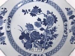 A Chinese Qianlong period Blue and White Porcelain Charger 30 cm wide A/F