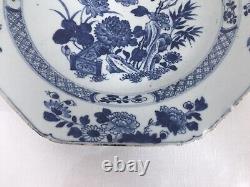 A Chinese Qianlong period Blue and White Porcelain Charger 30 cm wide A/F